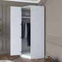 Hanah Home Armario Blanco con Estanterías BA140 - 4082
